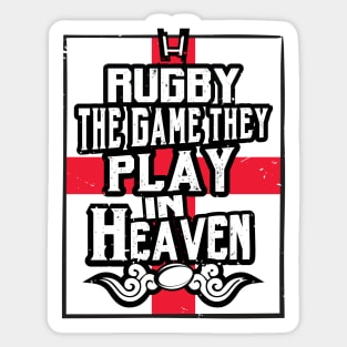 England Rugby Game Play in Heaven Sticker